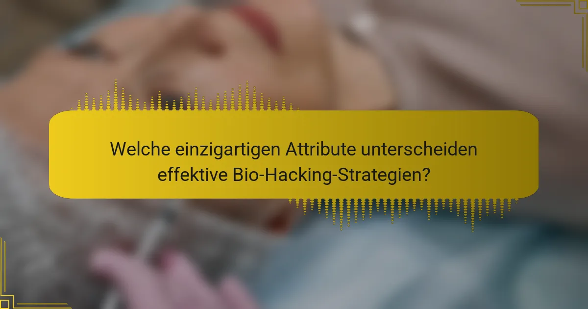 Welche einzigartigen Attribute unterscheiden effektive Bio-Hacking-Strategien?